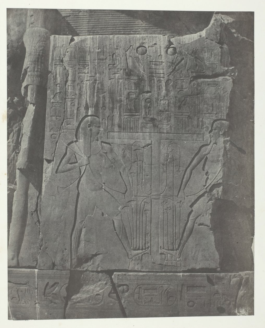 Gournah, Sculpturen van de Troon der Kolossen, Thebe, 1849-51, gedrukt 1852 door Maxime Du Camp