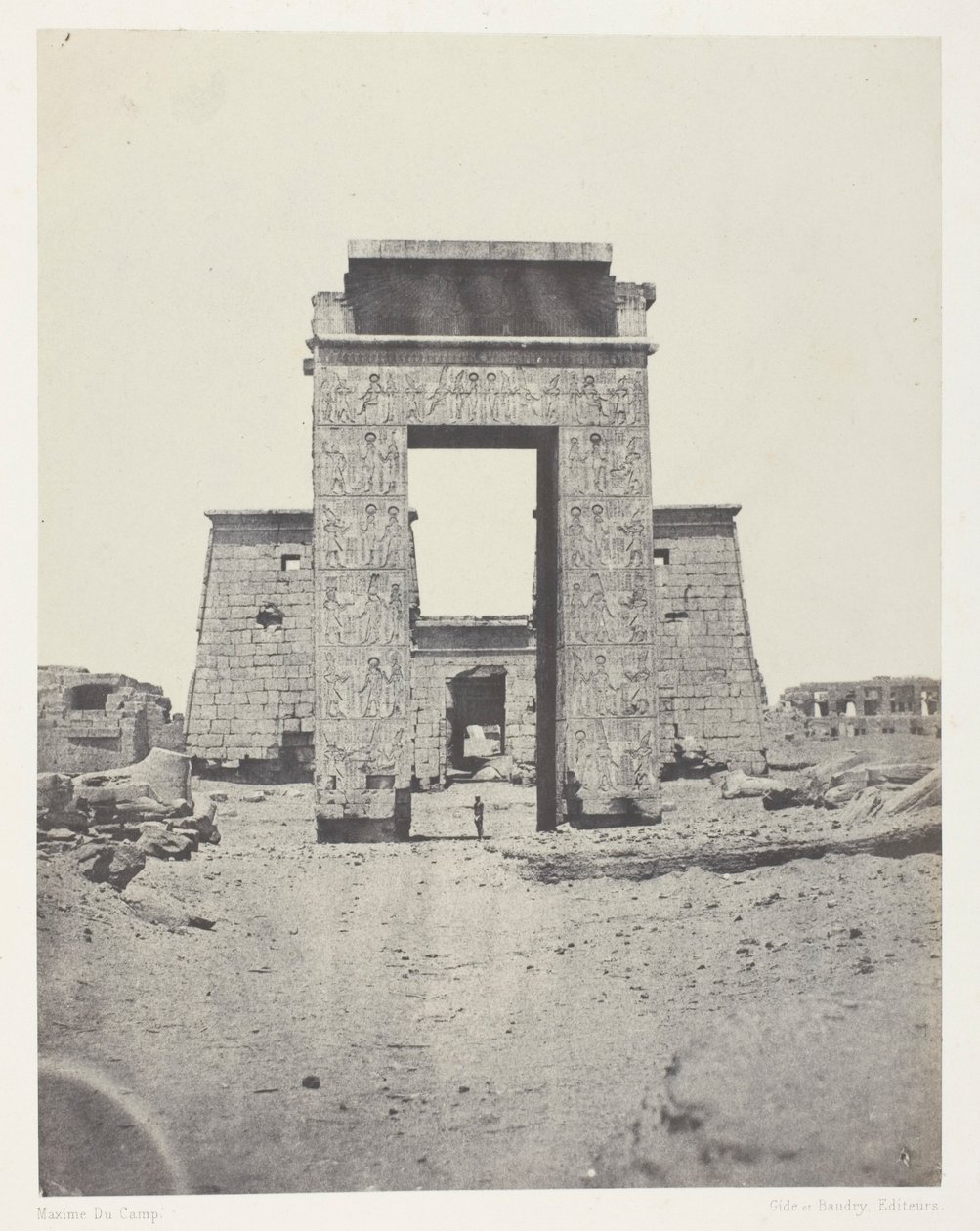Karnak, Propylon van de Tempel van Khons; Thebe door Maxime Du Camp