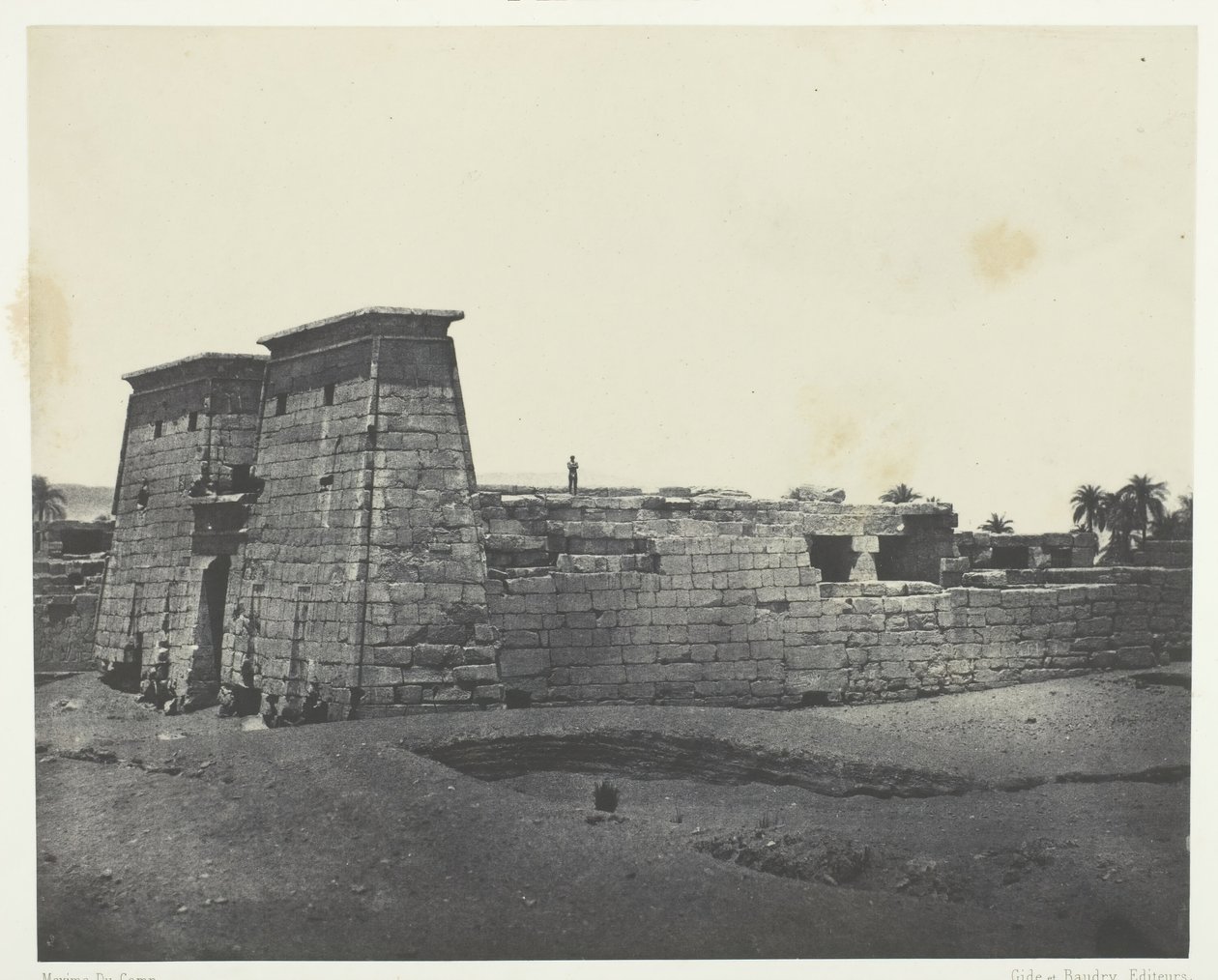 Karnak, Tempel van Khons, Thebe, 1849-51, gedrukt 1852 door Maxime Du Camp