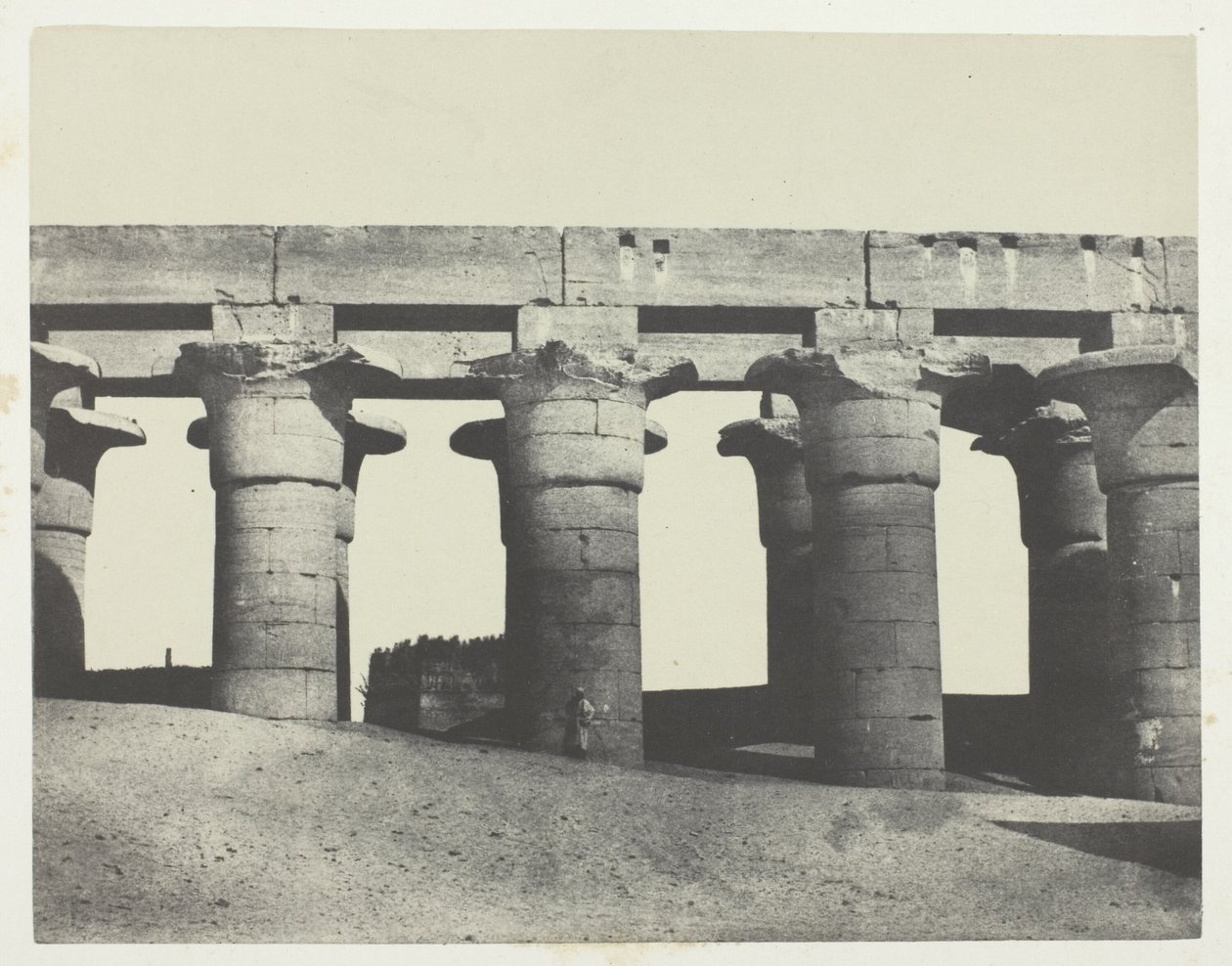 Louqsor, Grote Colonnade van het Paleis; Thebe door Maxime Du Camp