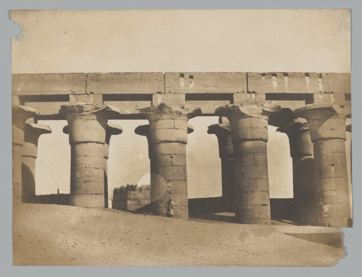 Luxor, grote zuilengang van het paleis door Maxime Du Camp