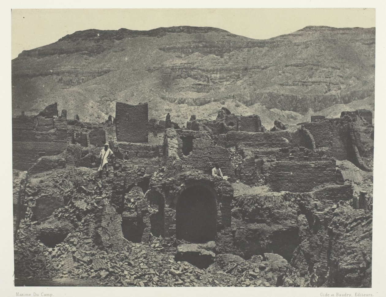 Médinet-Habou, Ruïnes van de stad Papa; Thebe door Maxime Du Camp