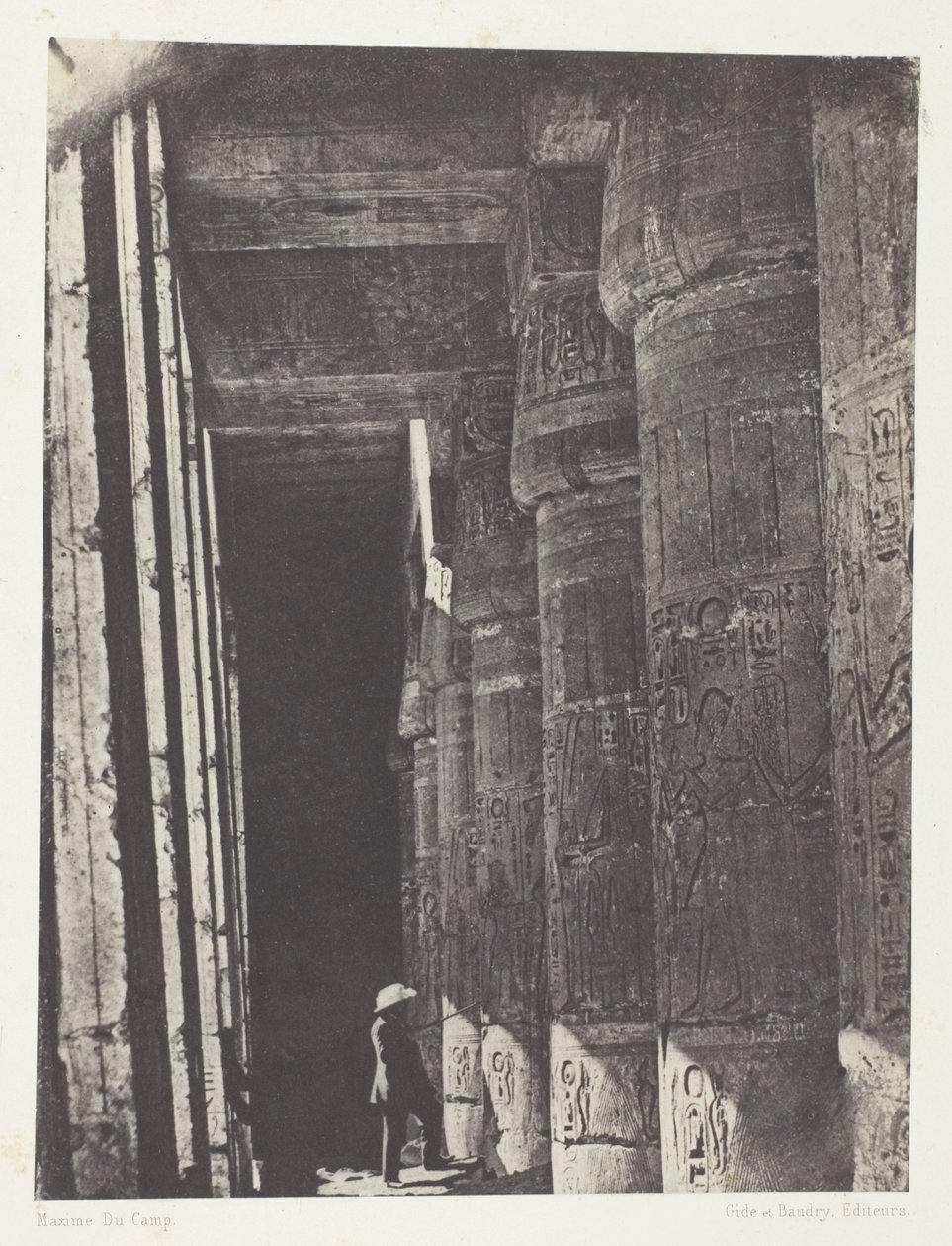 Médinet-Habou, Galerie van het Paleis van Ramsès-Méiamoun; Thebe door Maxime Du Camp