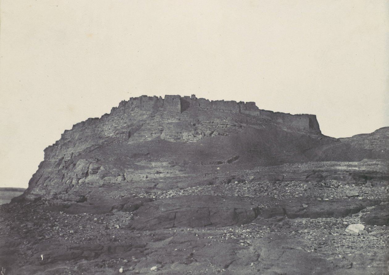 Nubië. Fort Ibrym Oud Premmis. Uitzicht naar het zuiden, 1850 door Maxime Du Camp