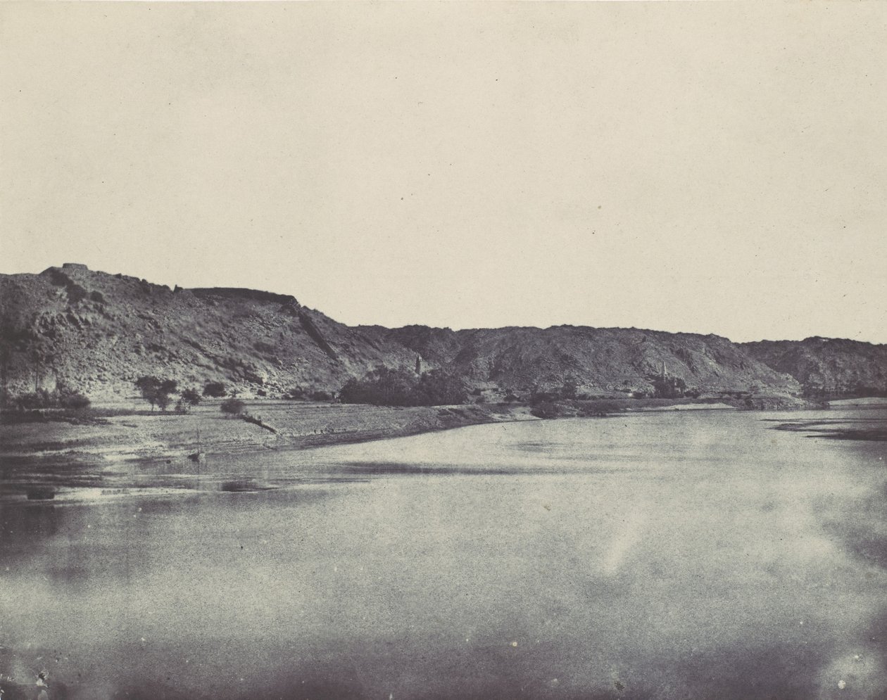 Nubië. Oostelijke oever van de Nijl, dorp Bab. Uitzicht genomen ten zuiden van Philae, 1850 door Maxime Du Camp