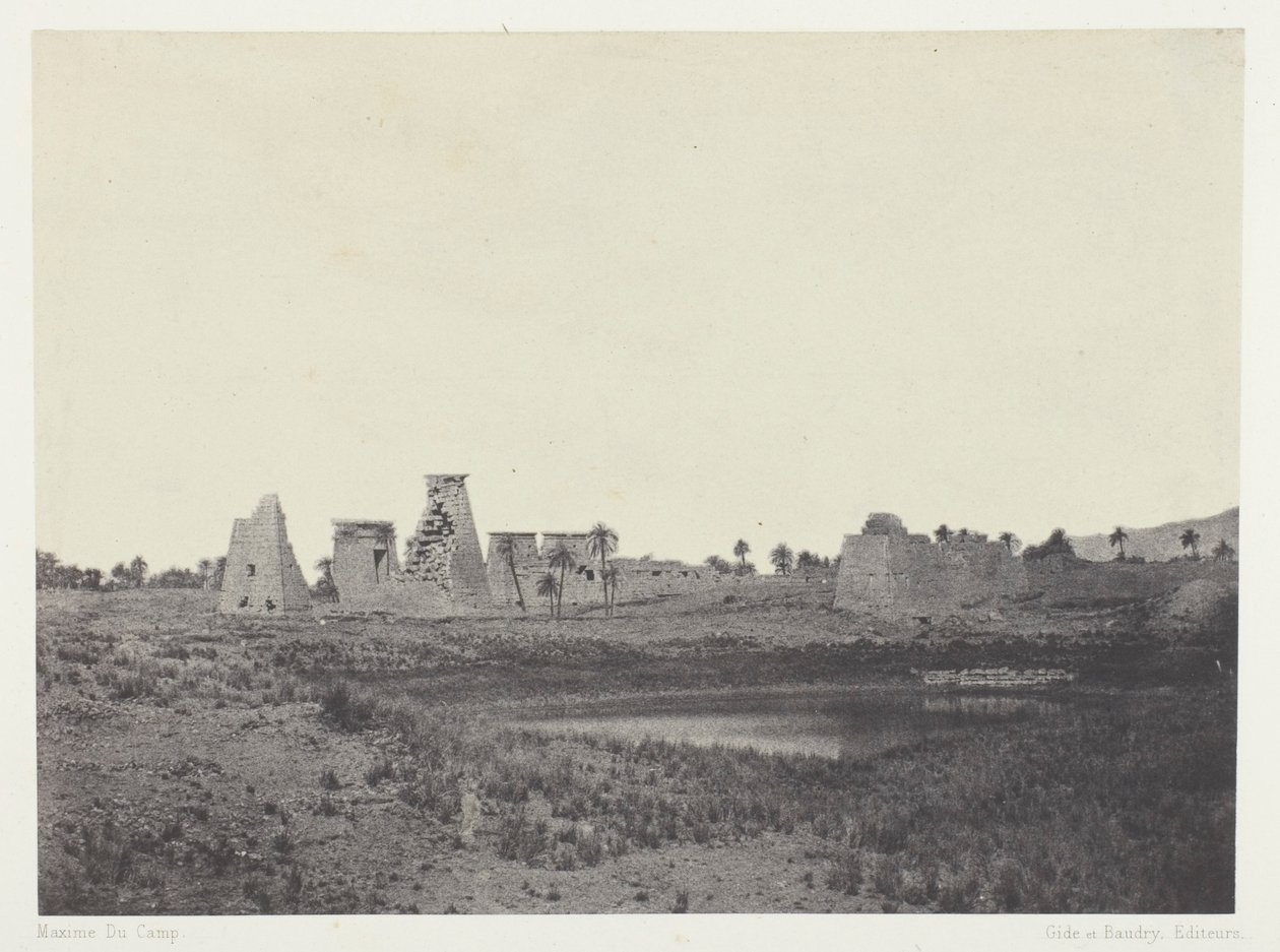 Paleis van Karnak, Propyleeën van het Zuiden; Thebe door Maxime Du Camp
