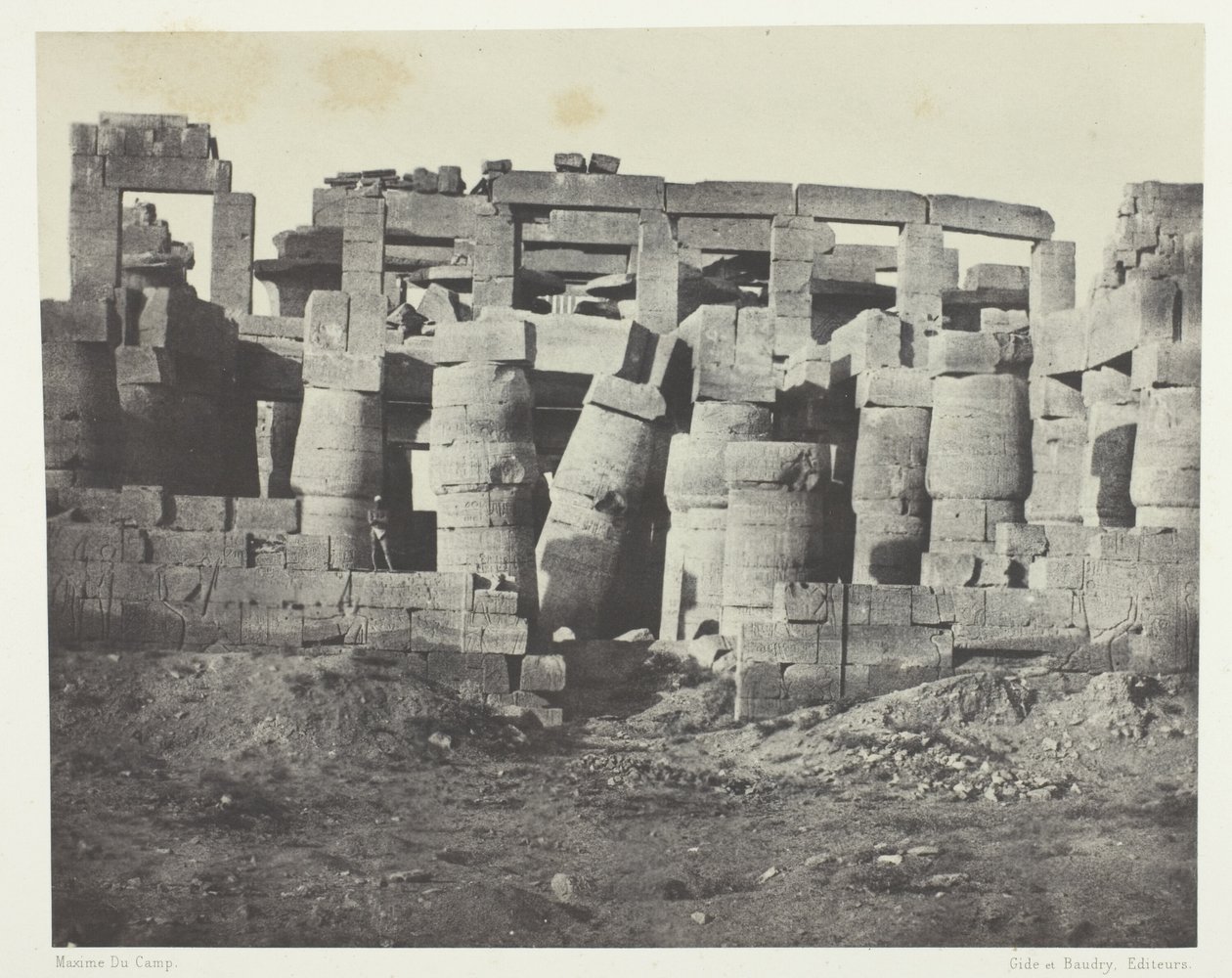 Paleis van Karnak, Hypostyle zaal gezien vanuit het noorden; Thebe door Maxime Du Camp