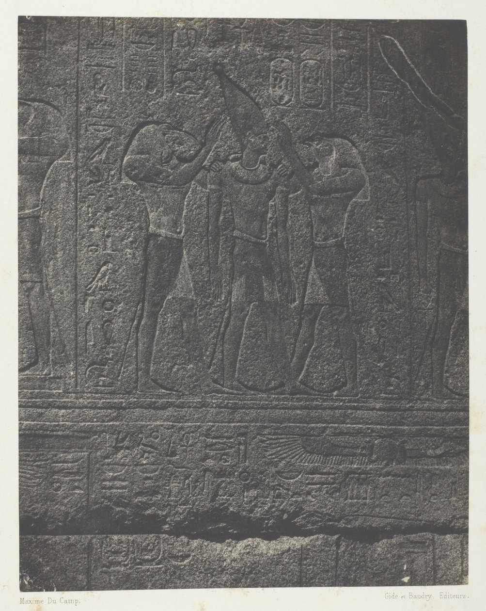 Palais de Karnak, Exterieure Sculpturen van het Granieten Heiligdom; Thebe door Maxime Du Camp