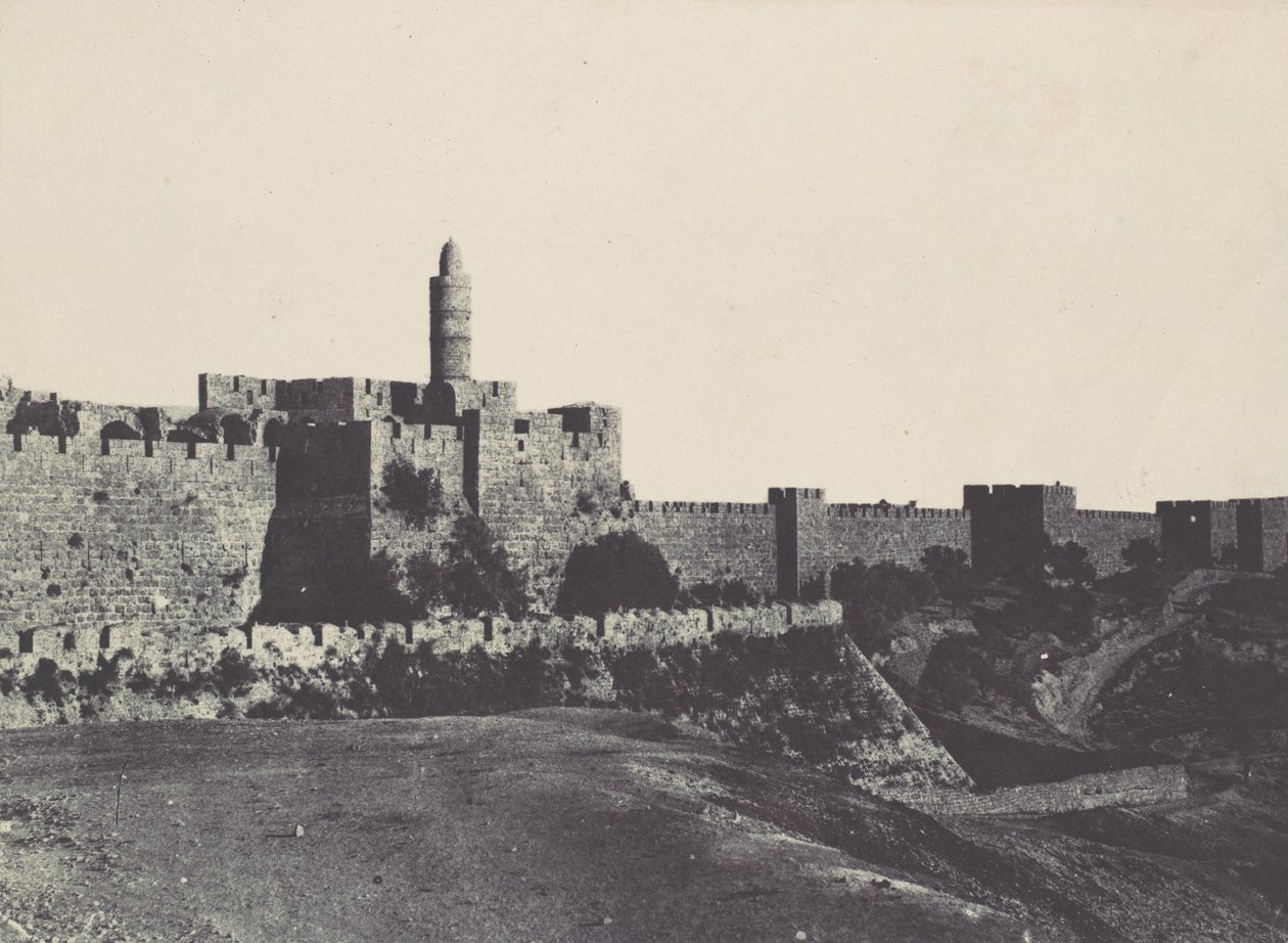 Palestina. Jeruzalem. Westelijk Deel van de Muren door Maxime Du Camp