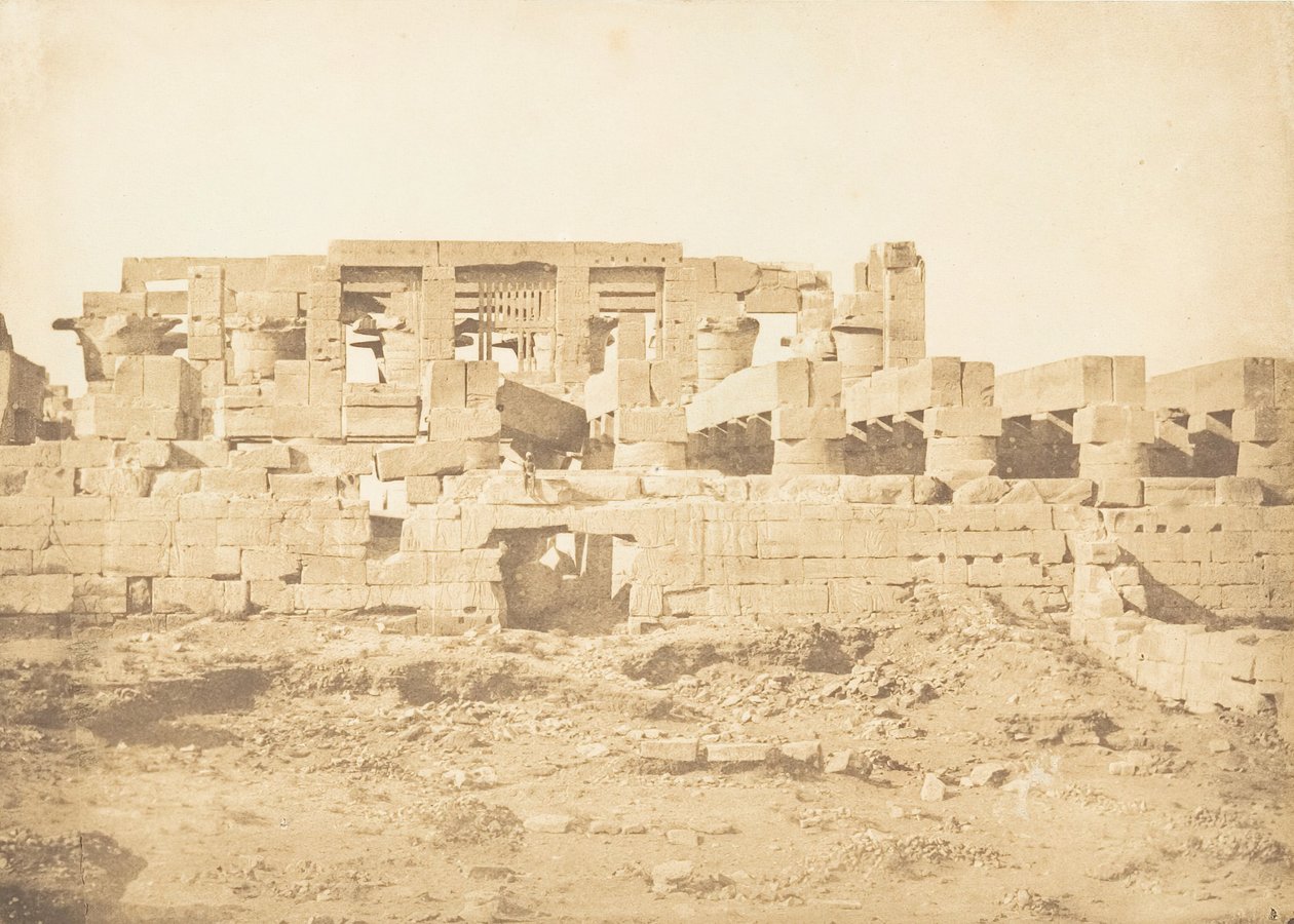 Zuidelijke Poort van de Hypostyle Zaal van het Paleis van Karnac Thebe, 1849-50 door Maxime Du Camp