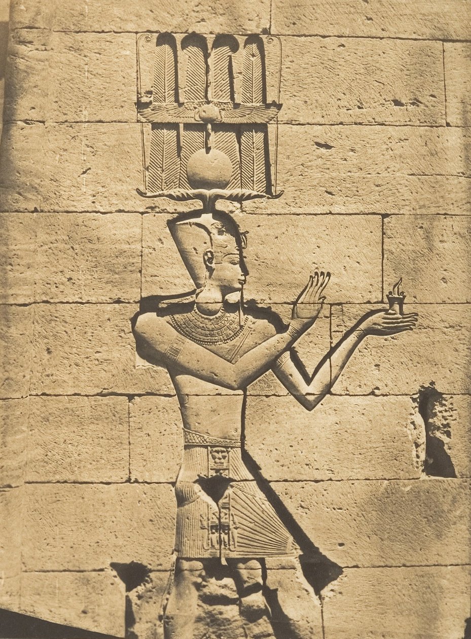Ptolemaeus-Caesarion - Bas-reliëf van de Tempel van Kalabcheh Talmis door Maxime Du Camp