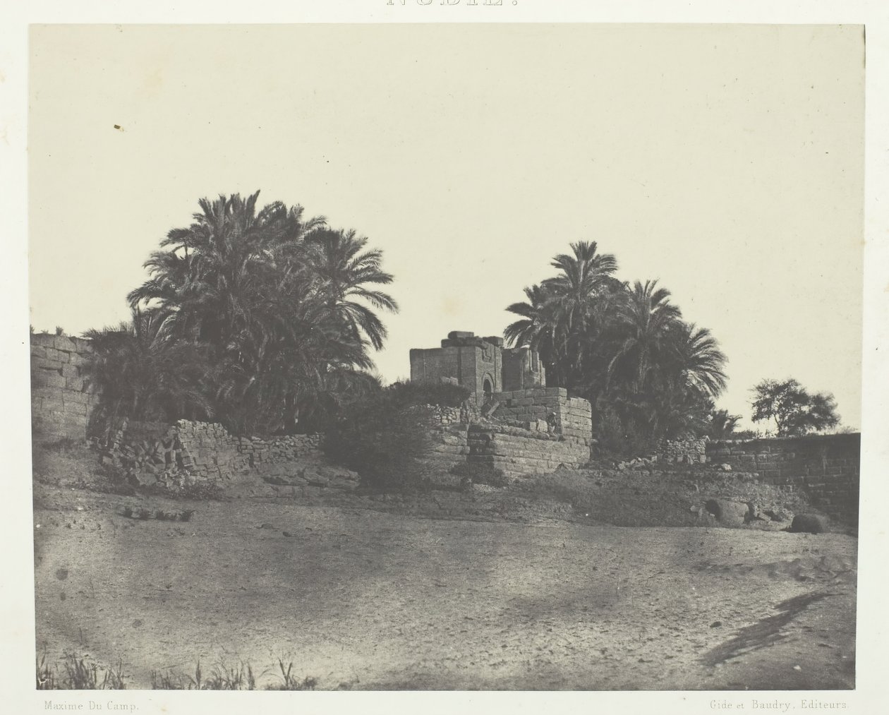 Ruïnes van een Romeinse vesting, Philoe, Nubië, 1849-51, gedrukt 1852 door Maxime Du Camp