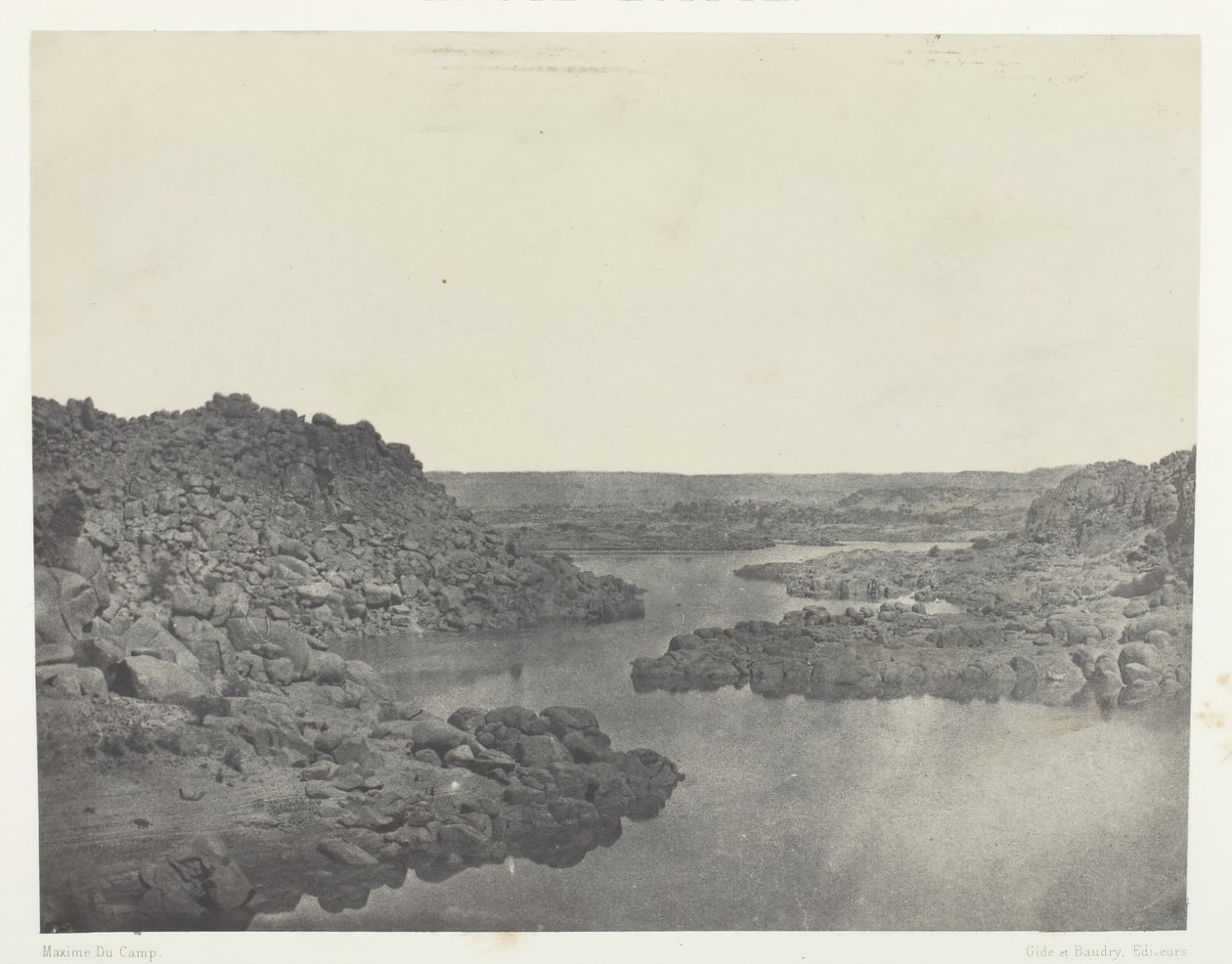 Sortie de la Première Cataracte, Haute-Egypte, 1849-51, gedrukt 1852 door Maxime Du Camp