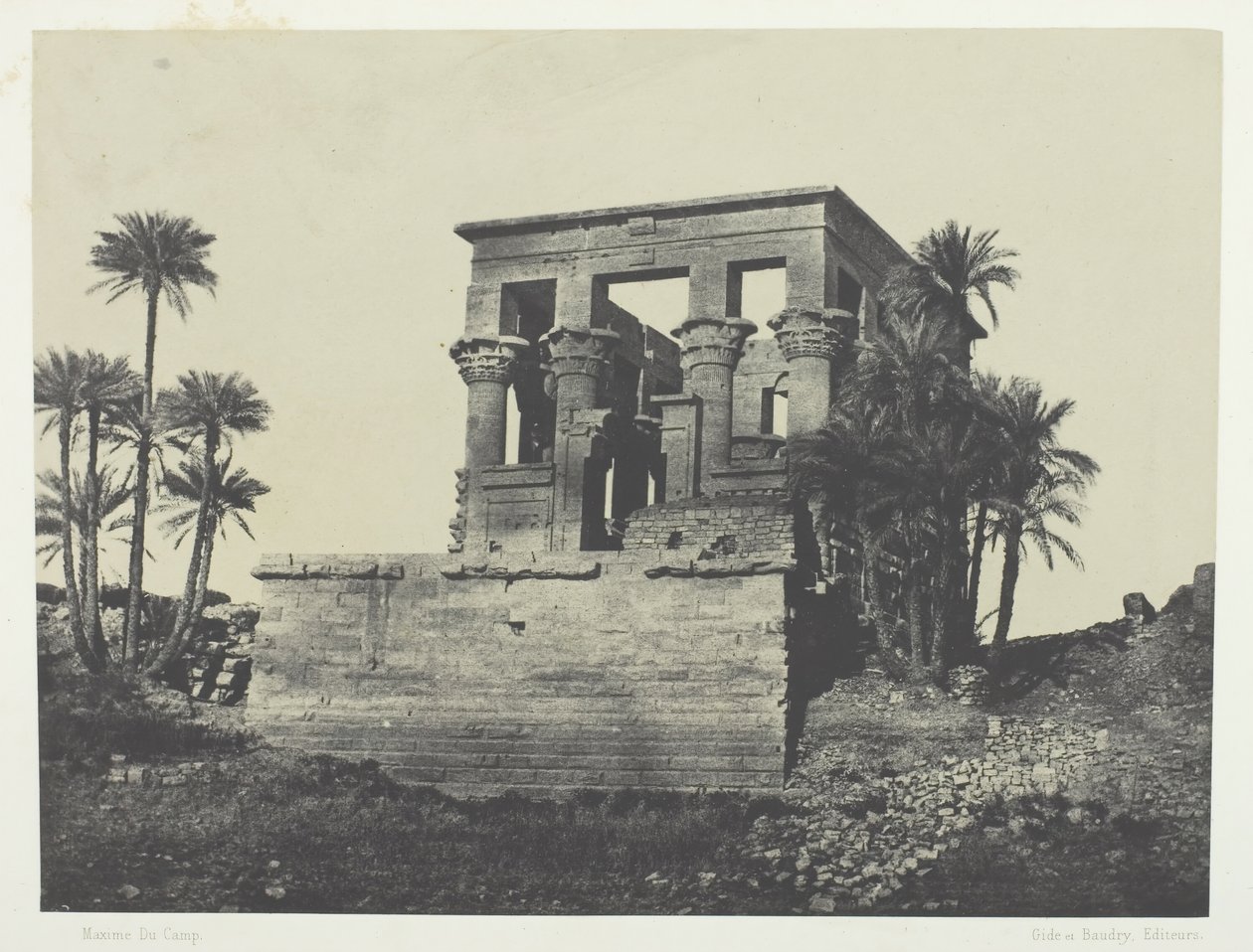 Tempel Hypaethre, Philoe, Nubië door Maxime Du Camp