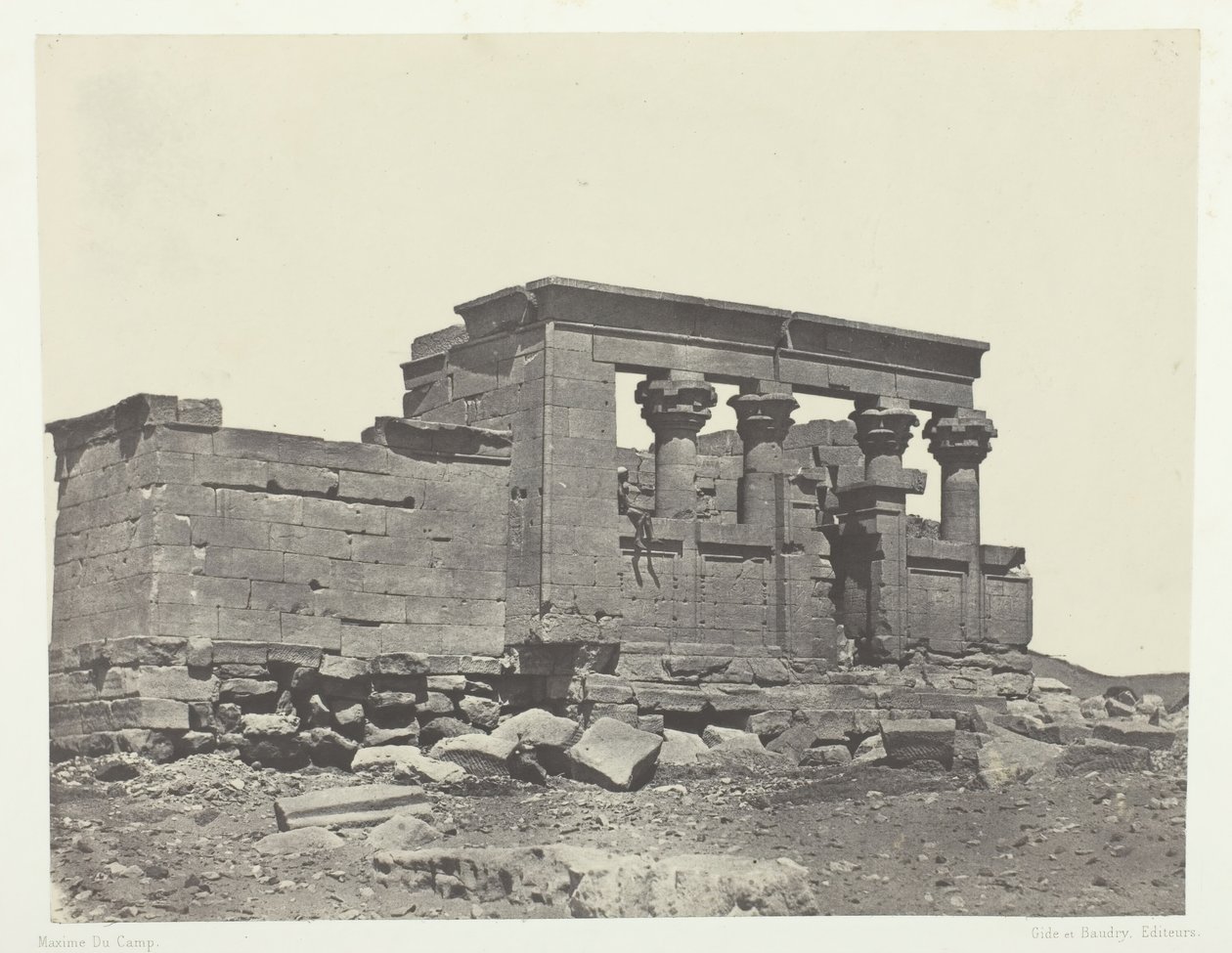 Tempel van Dendur, Nubië, 1849-1851, gedrukt 1852 door Maxime Du Camp