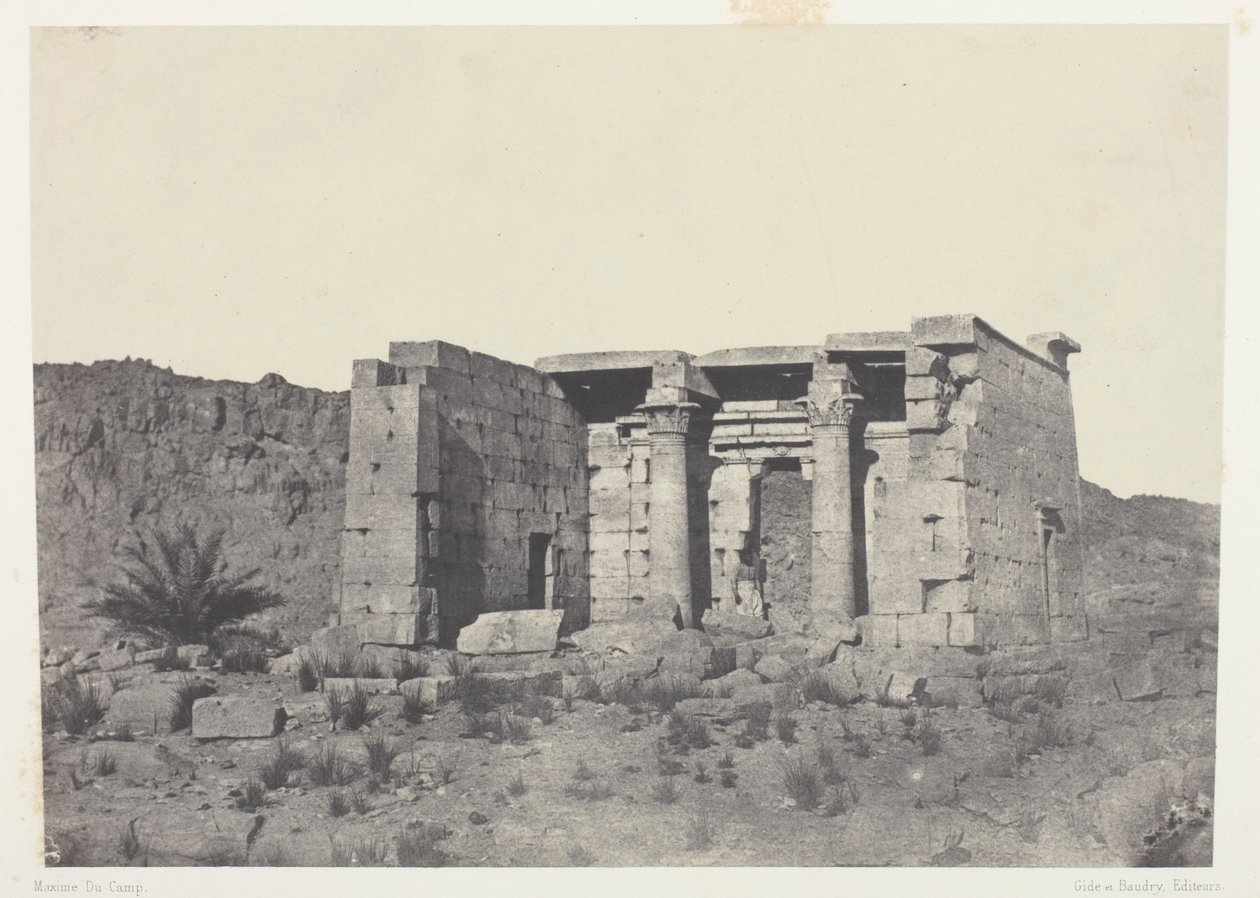 Tempel van Tafeh (Ancienne Taphis), Nubië door Maxime Du Camp