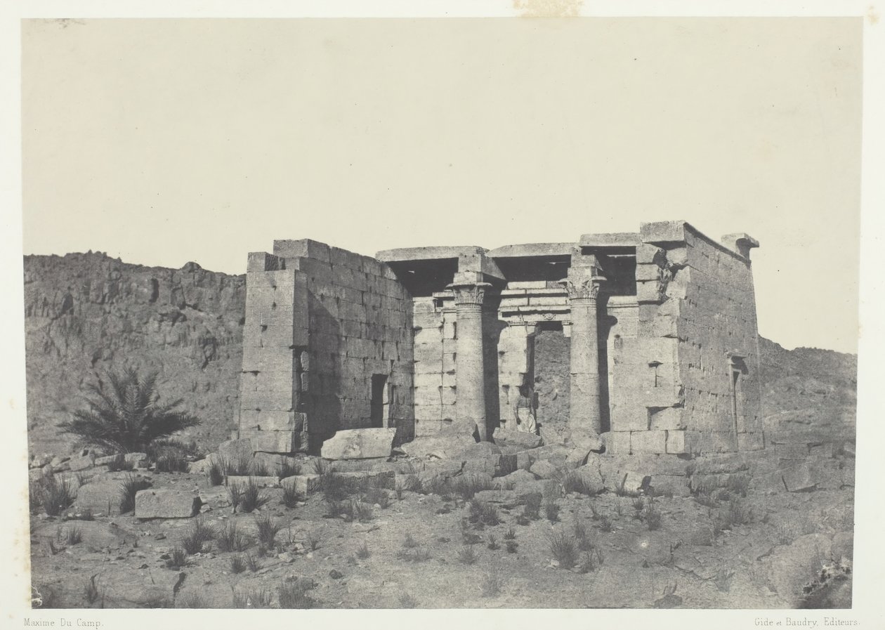 Tempel van Tafeh Ancienne Taphis, Nubië, 1849-1851, gedrukt 1852 door Maxime Du Camp