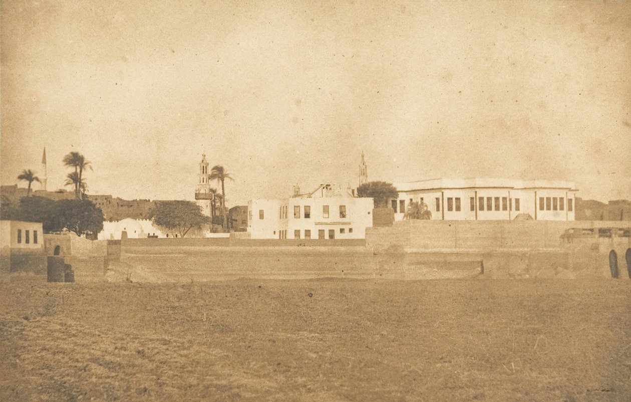 Vue de Syout - Paleis van de Pacha, 1850 door Maxime Du Camp