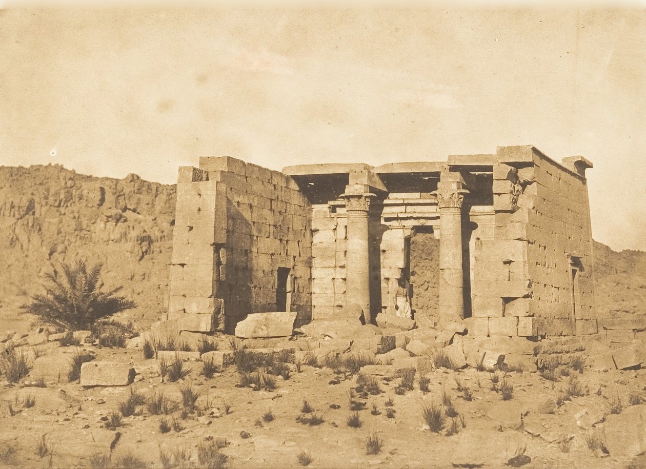 Vue du Temple de Tafah Taphis, 9 april 1850 door Maxime Du Camp