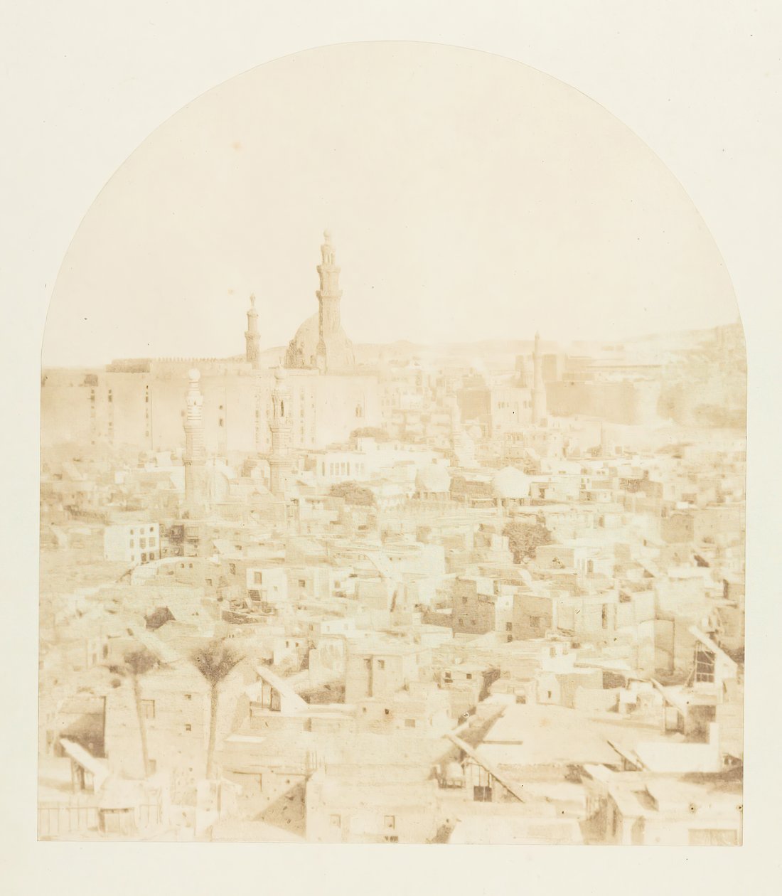 Vue générale du Kaire, prise de la Mosquée Tegloun, december 1849-januari 1850 door Maxime Du Camp