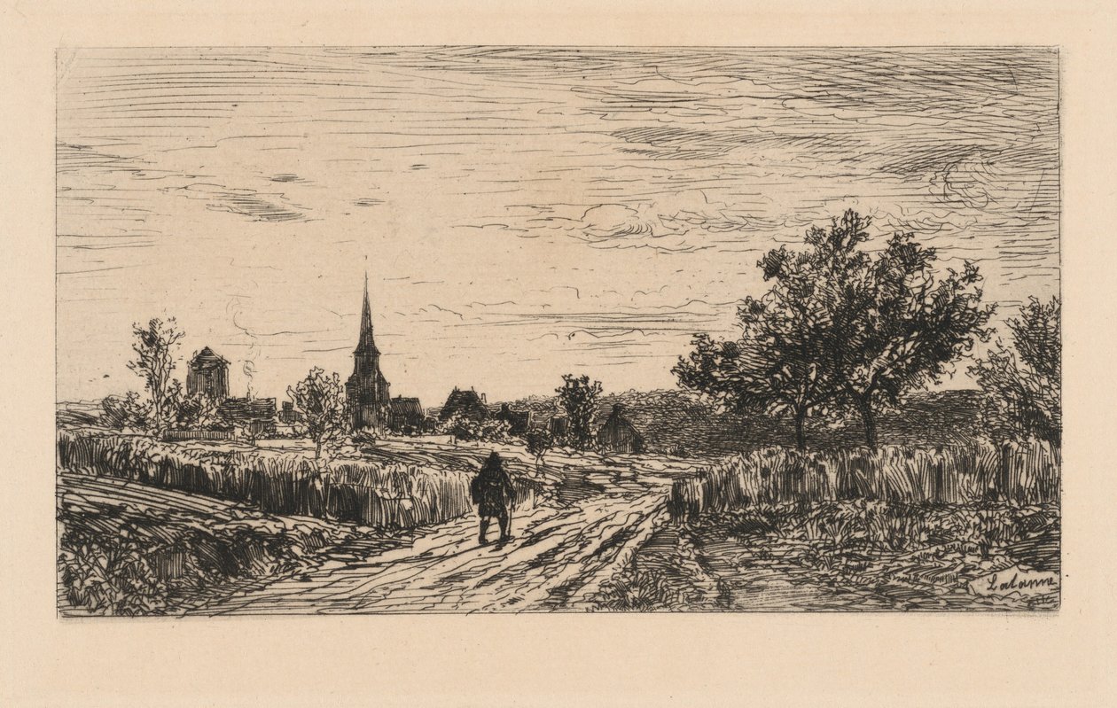 Avondlandschap (Terugkeer naar het logies) door Maxime Lalanne