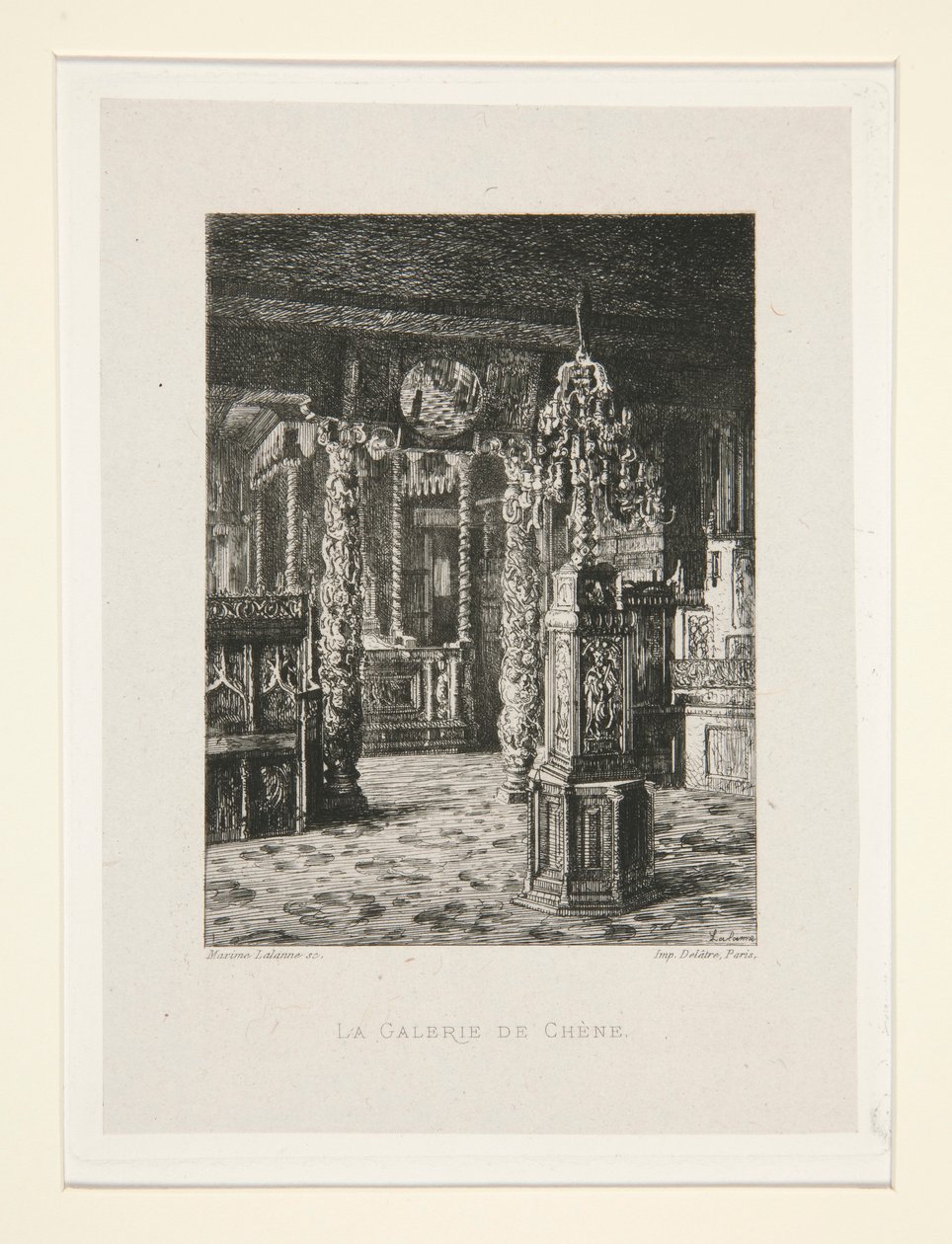 La galerie de chêne, pl. 6 uit de suite Chez Victor Hugo door Maxime Lalanne