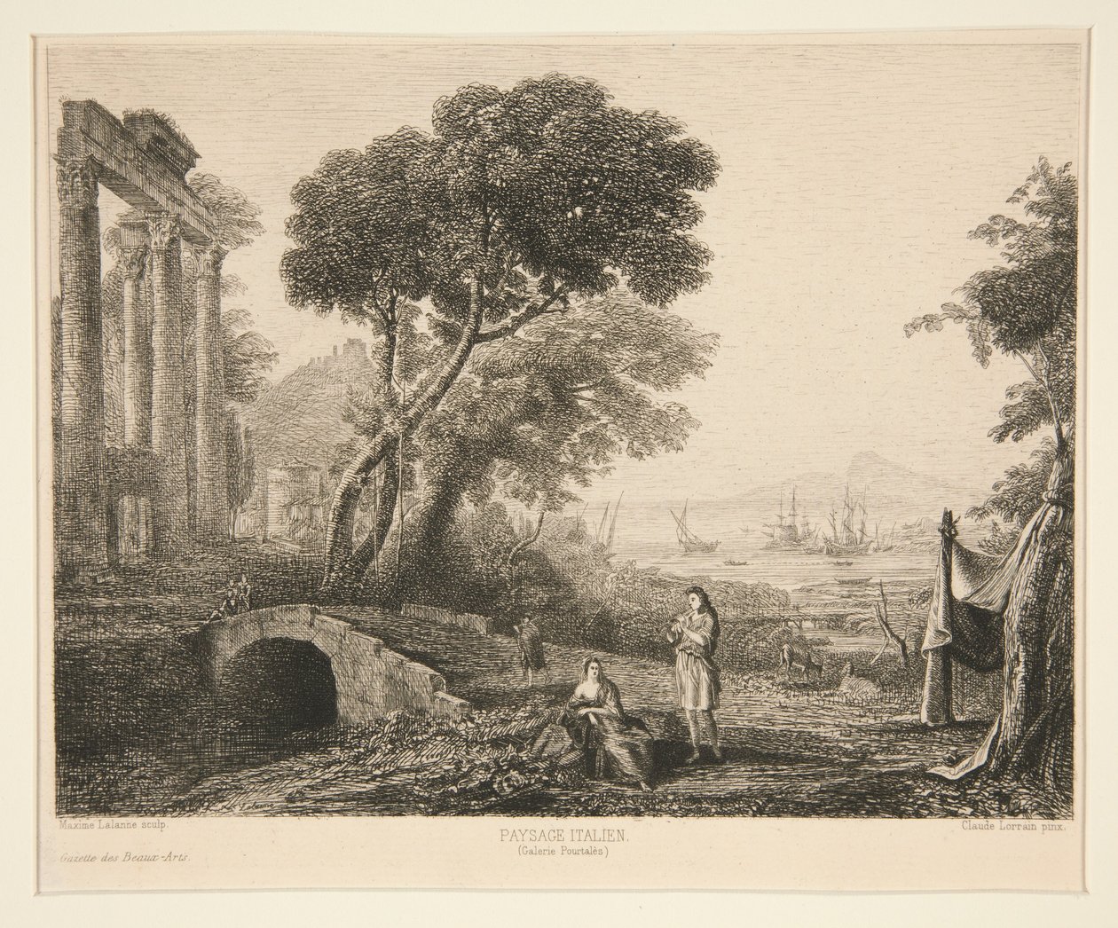 Italiaans landschap door Maxime Lalanne