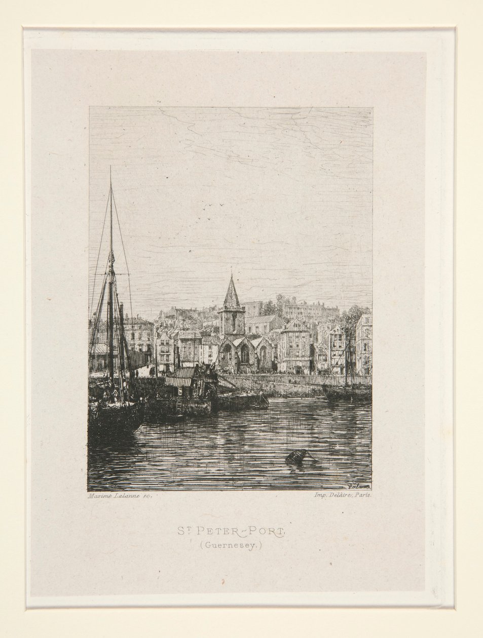 St. Peter-Port, Guernsey, pl. 1 uit de suite Chez Victor Hugo (Victor Hugo door Maxime Lalanne
