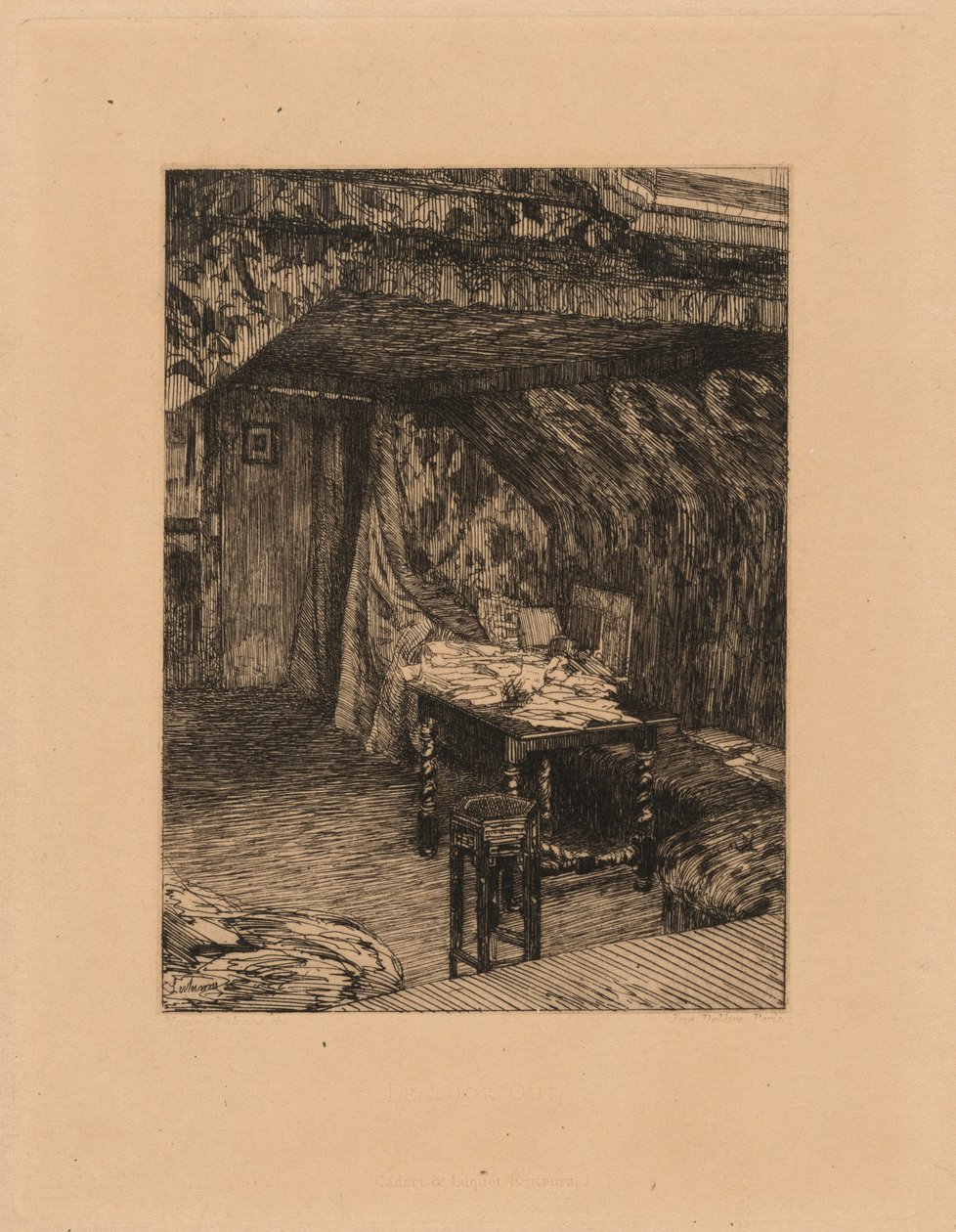 Der Ausguck (Das Büro von Victor Hugo) door Maxime Lalanne