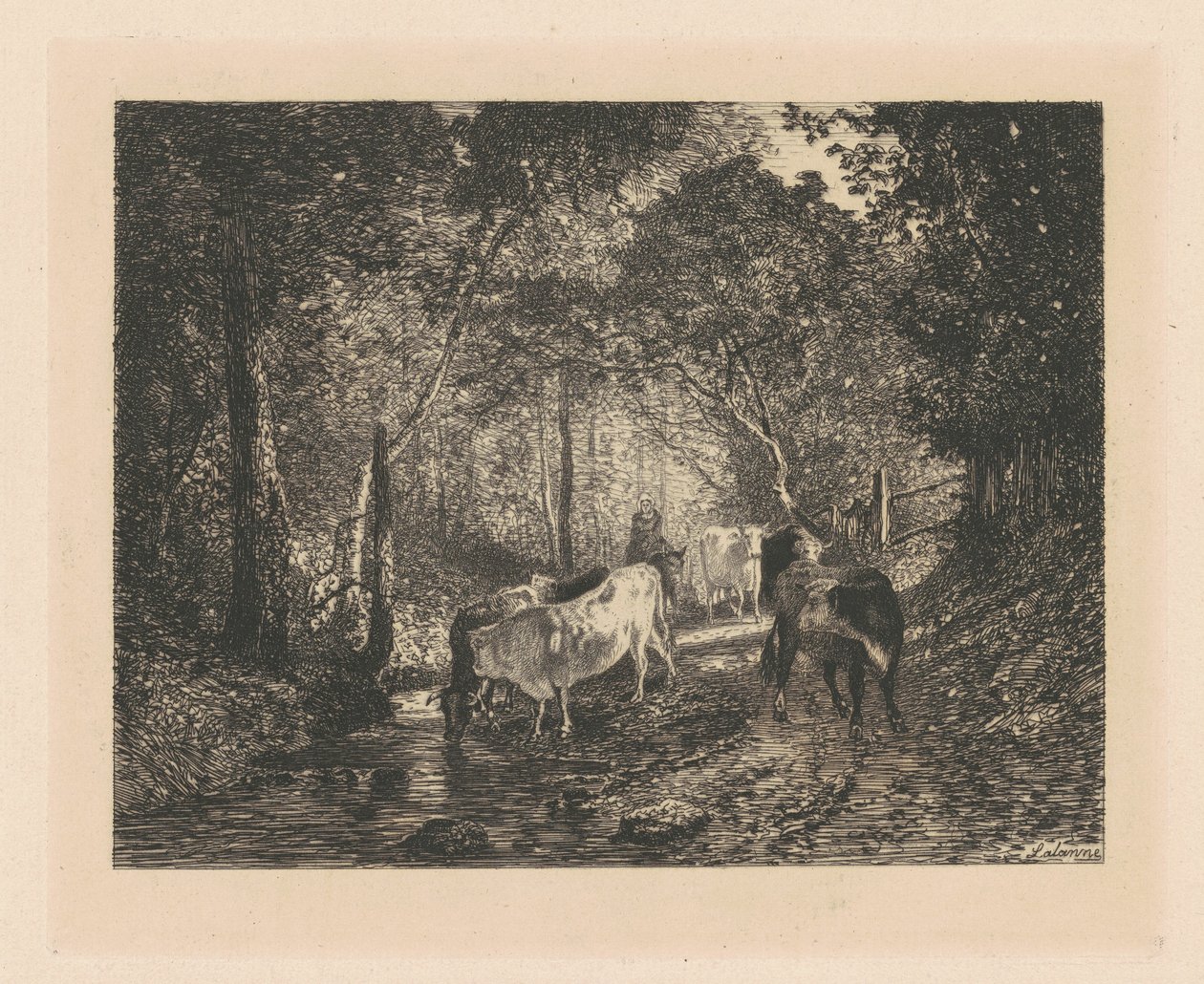 Koeien in het bos door Maxime Lalanne