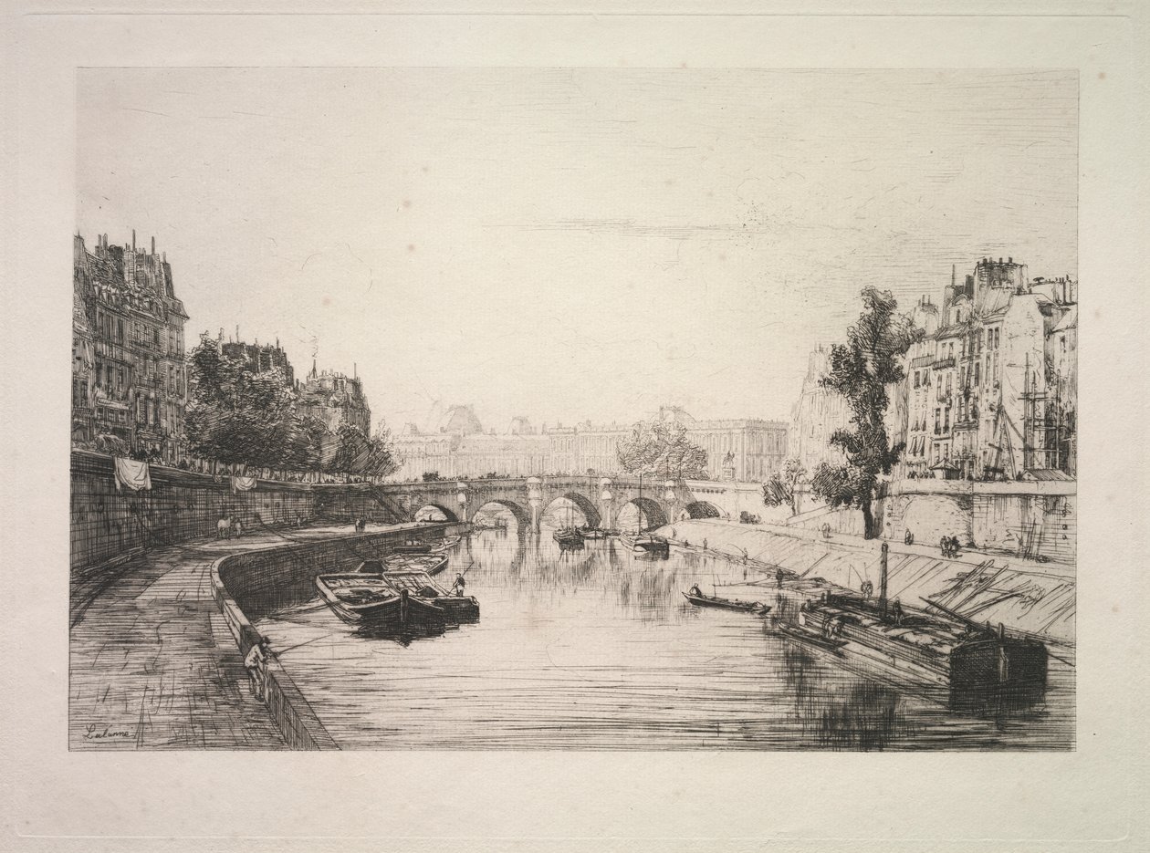 Uitzicht vanaf de St. Michel Brug door Maxime Lalanne
