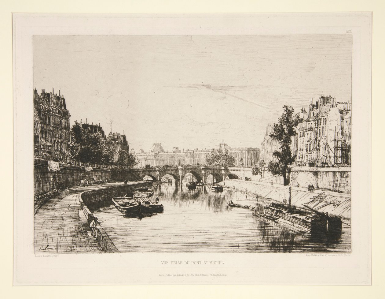 Gezicht vanaf Pont Saint-Michel door Maxime Lalanne