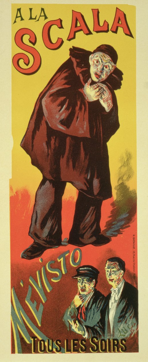 Reproductie van een poster die 