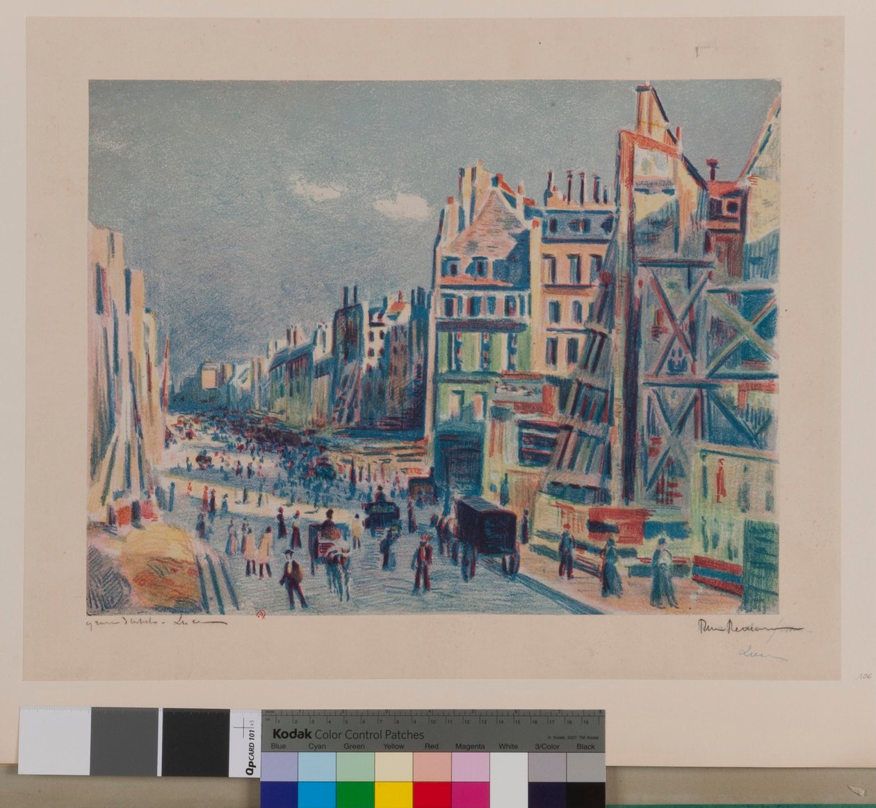 Rue Réaumur door Maximilien Luce