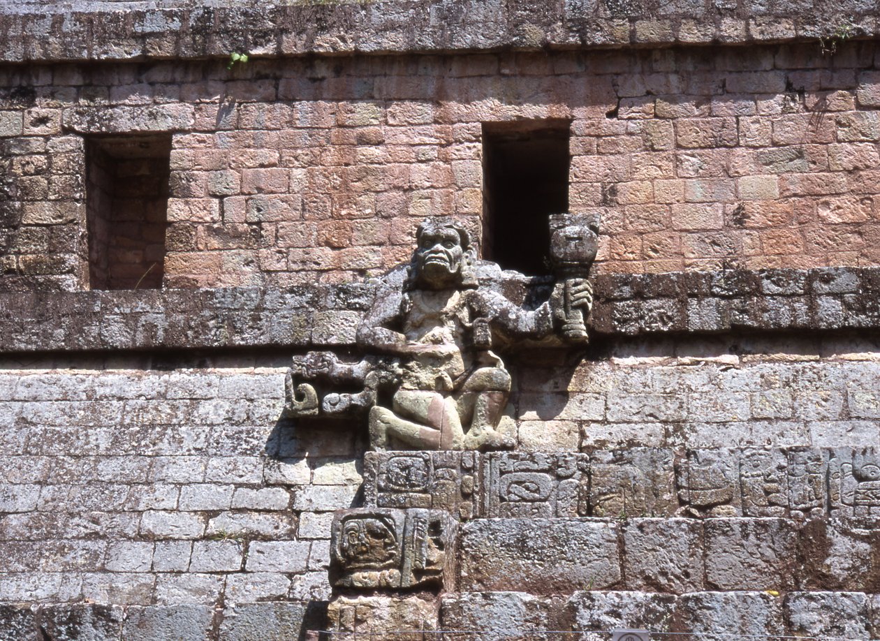 Copan West Court, Late Klassieke Periode 600-900 AD door Mayan