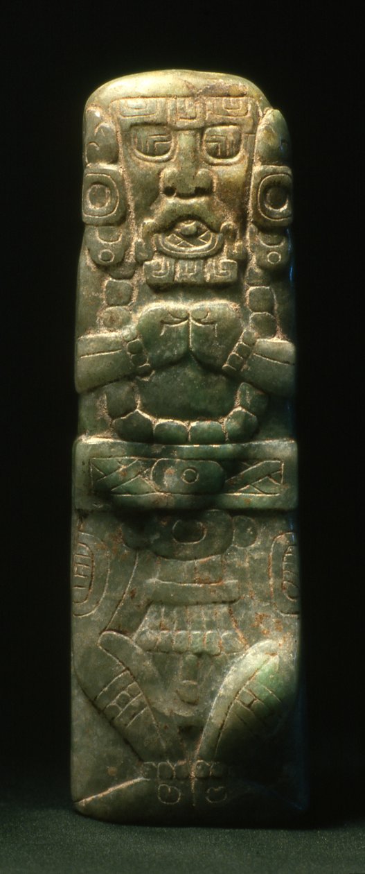Statuette geplaatst in toewijding langs de Hiërogliefen Trap, Copan, Late Klassieke Periode (600-900) door Mayan