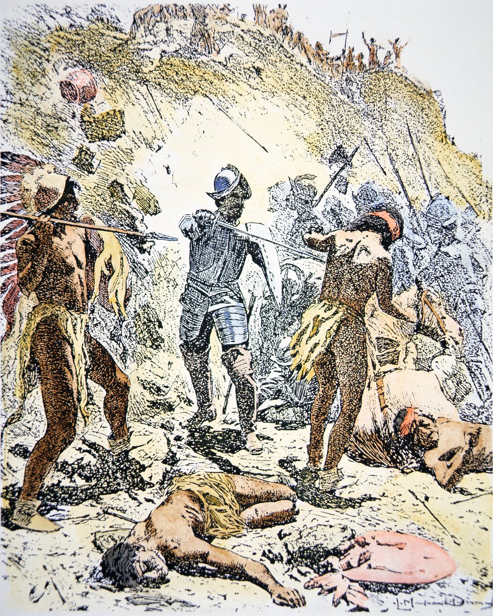 De Pueblo Indiaanse Opstand van 1680 door Maynard Dixon