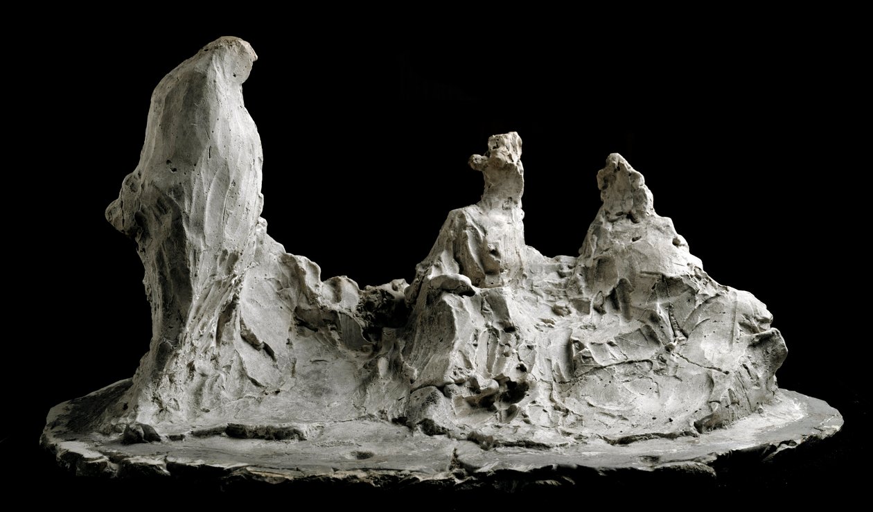 Gesprek in een tuin door Medardo Rosso