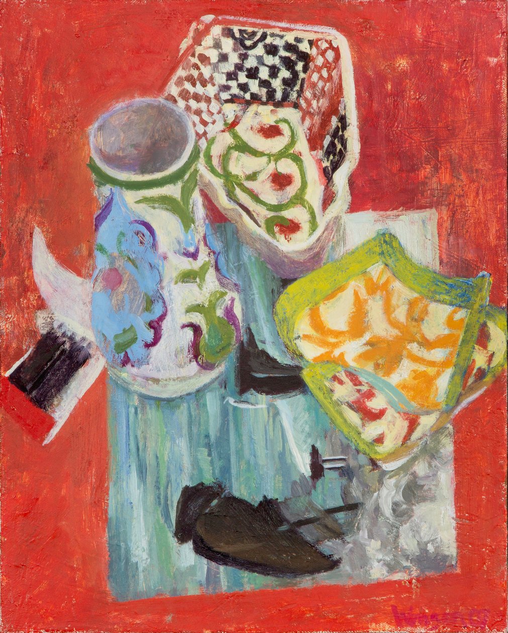 Stilleven op zeegezicht van Manet, 2007 (olieverf op doek) door Megan Williamson