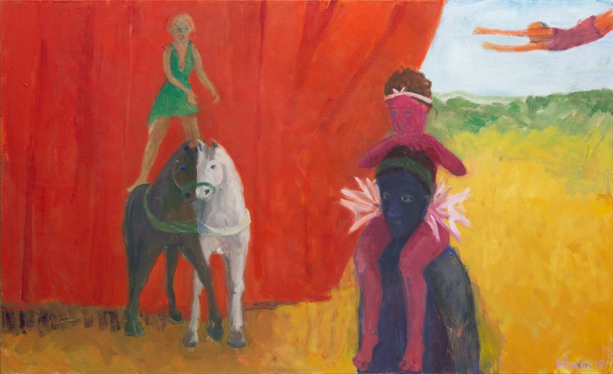 Drie, twee, een, 2019 (olieverf op doek) door Megan Williamson