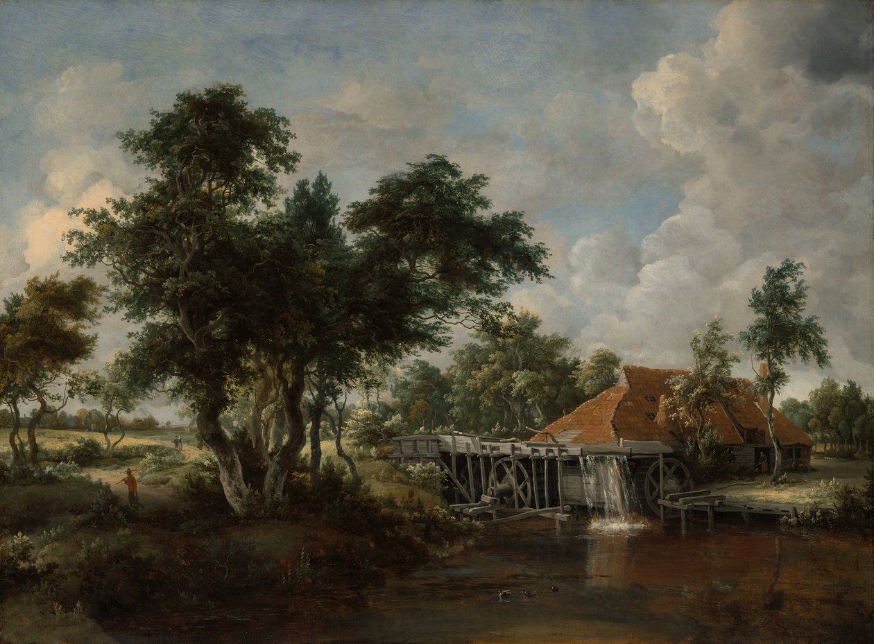 De Watermolen met het Grote Rode Dak, 1662-65 door Meindert Hobbema