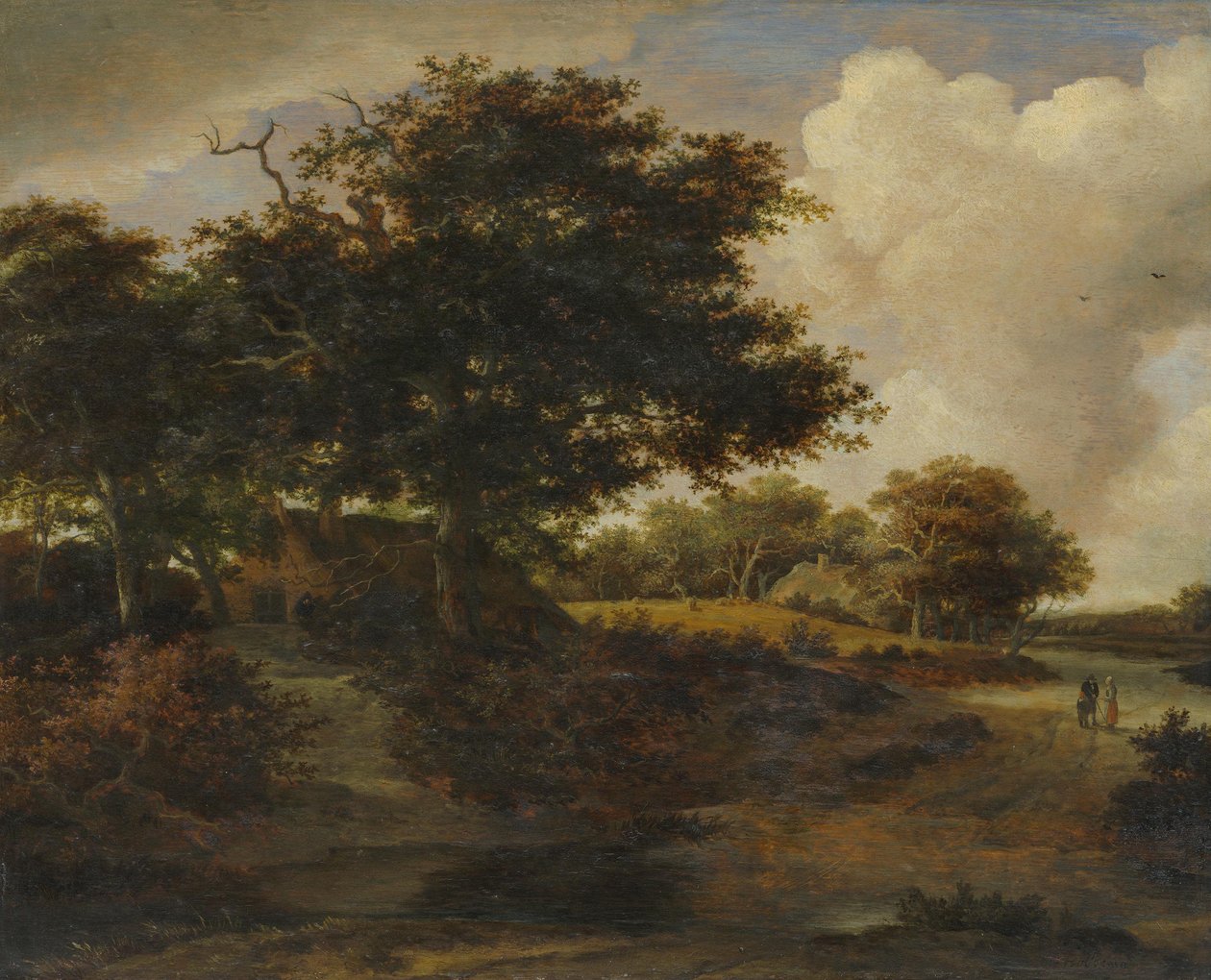 Boslandschap door Meindert Hobbema