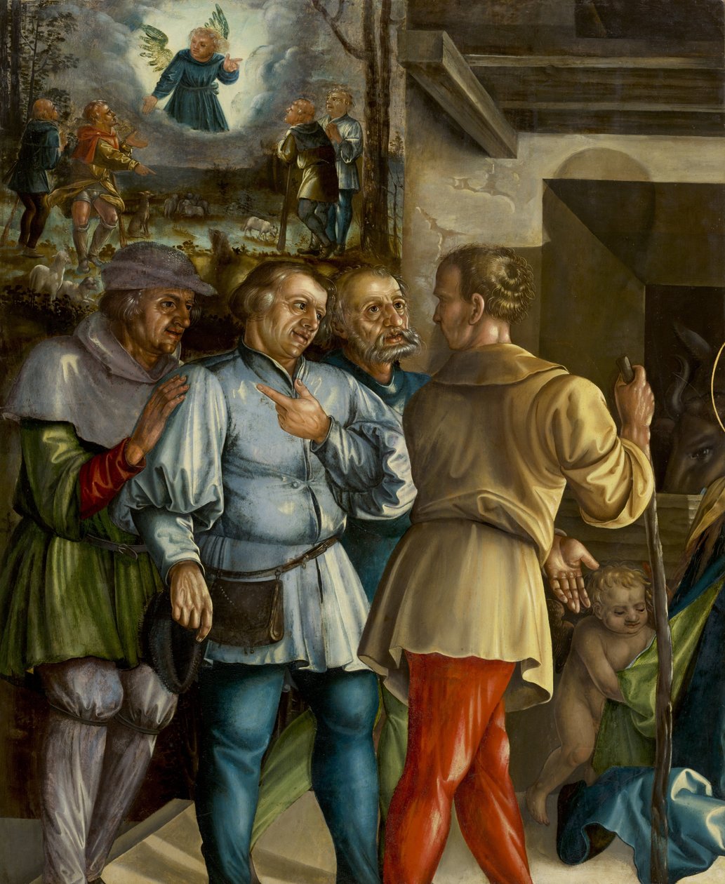 Annunciatie en de aanbidding van de herders door Melchior Feselen
