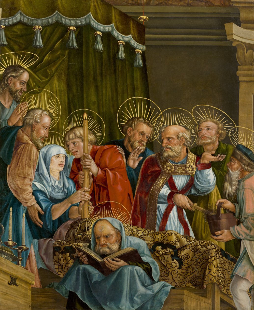 Duits: Der Tod der Maria Het sterfbed van Maria door Melchior Feselen