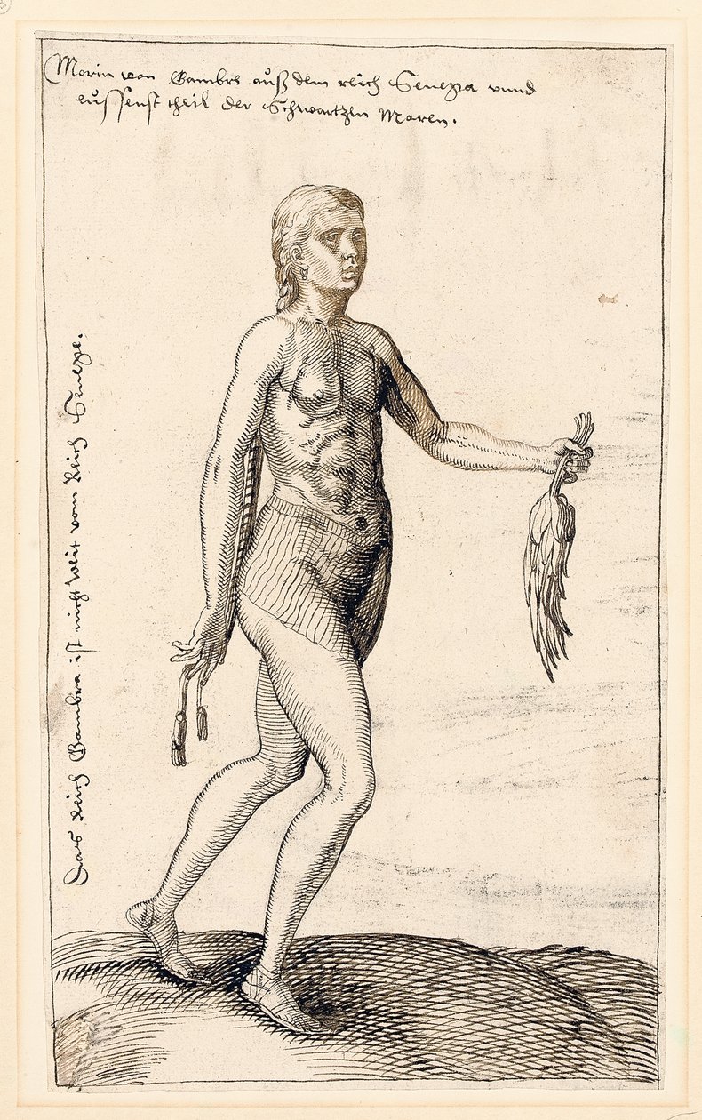Een vrouw uit Gambia, 1583 door Melchior Lorck