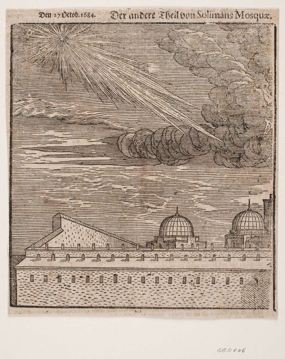 De Süleymaniye-moskee, gezien vanuit het noordoosten. Linkerhelft door Melchior Lorck