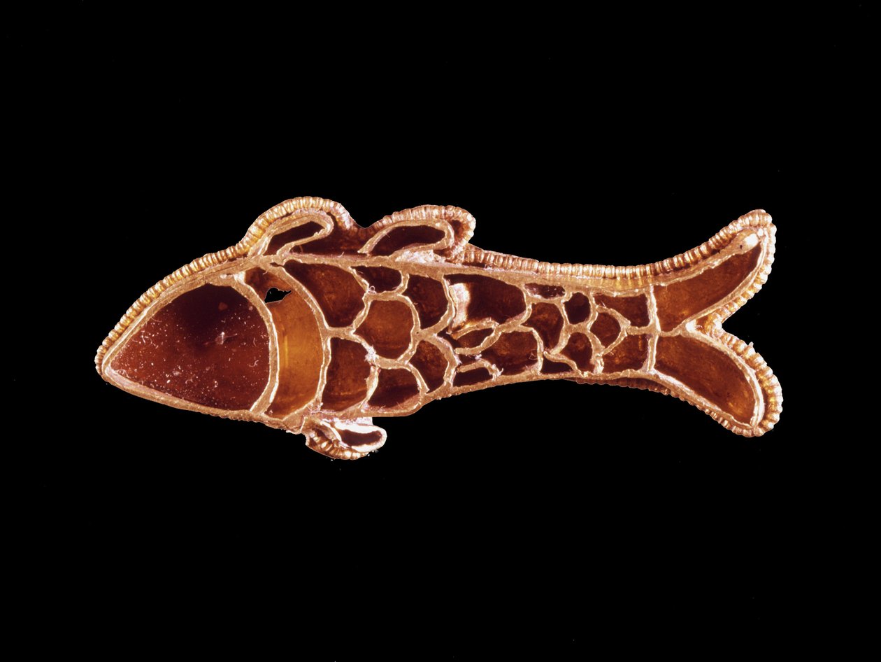 Fibula (Frankrijk) uit de 6e eeuw. Musée de Saint-Germain en Laye door Merovingian Merovingian