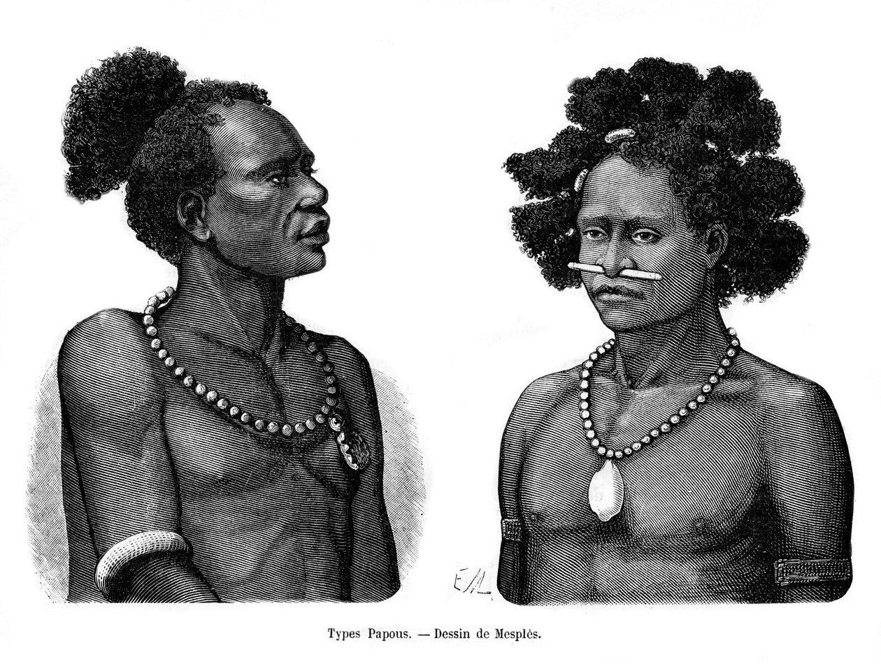 Papoea-types door Mesples