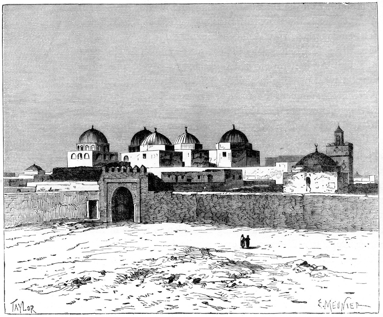De Moskee van de Zwaarden, Kairwan, ca. 1890 door Meunier