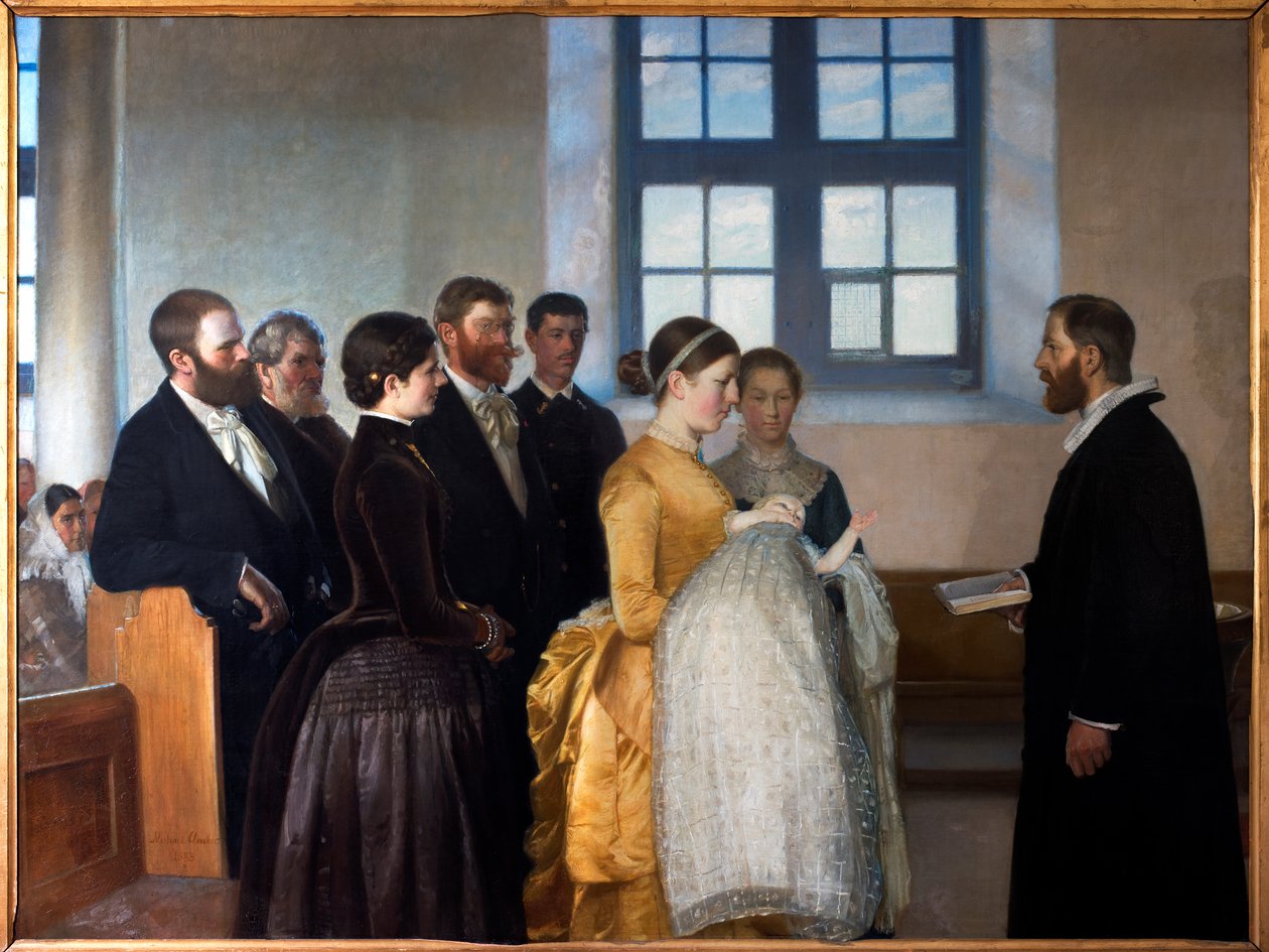 Een doop door Michael Peter Ancher